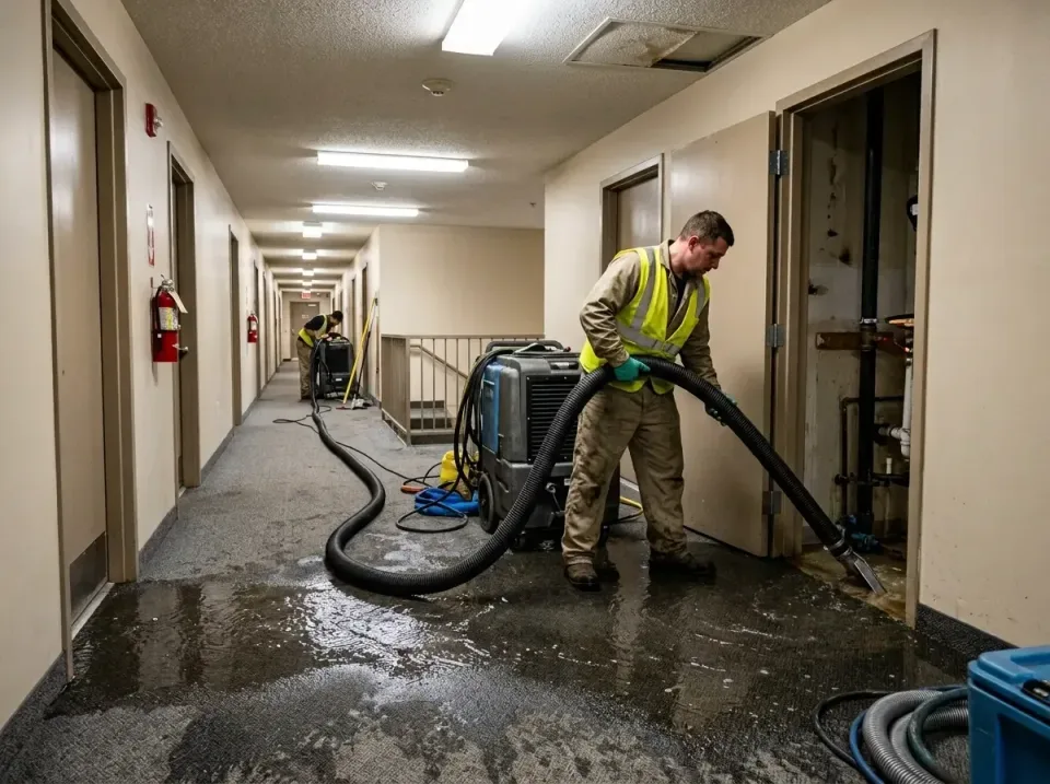 multi-unit-apartment-hallway-f-005 — frequently asked questions, Emergency Burst Pipe Water Extraction & Removal in Linevill…